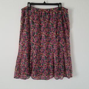 Women's Floral Skirt Size XL